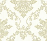 Tapet Hampton, Ivory Cream Luxury Damask, 1838 Wallcoverings, 5.3mp / rola