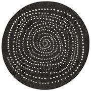 Covor adecvat pentru exterior NORTHRUGS Bali, Ø 200 cm, negru