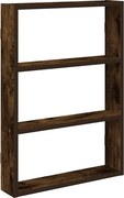vidaXL Raft de perete, stejar fumuriu, 43x9x60 cm, lemn prelucrat