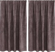 vidaXL Cortine din catifea cu perdele 2 pcs Maro 140 x 140 cm Catifea