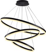 Brilagi - Lustră LED reglabilă suspendată pe cablu CIRCLE LED/125W/230V 3000-6500K neagră + telecomandă