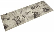 vidaXL Covor de bucătărie lavabil Coffee, gri, 60x180 cm, catifea