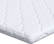 vidaXL Topper din nucă de cocos Alb 140 x 200 cm Material Jacquard