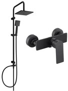 Mexen Tord set de duș montat pe perete cu pară de duș și baterie de duș Alexa, negru - 71240200-70