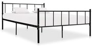 vidaXL Cadru de pat, negru, 180 x 200 cm, metal