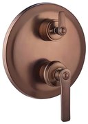 Baterie cada dubla comanda incastrata cupru periat Omnires Armance cu corp ingropat