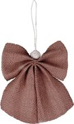 Ornament de Crăciun din iută artizanală, model înger, teracotta, 11 × 12,5 cm, „Judit"