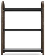 Etajeră neagră/în culoare naturală cu aspect de lemn de nuc 72x90 cm Bellwood – Umbra