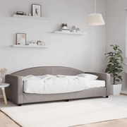 vidaXL Pat de zi cu saltea, gri taupe, 90x200 cm, textil