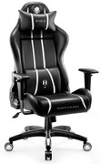 Scaun gaming Diablo X-One 2.0 King Size: negru-alb