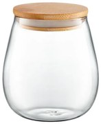 Borcan depozitare cu capac bambus 0.7L, Belly