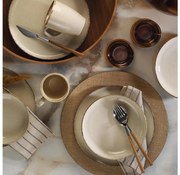 Set de masă 16 piese, bej, porțelan