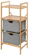 Etajeră de baie gri/maro din bambus 44x96 cm Bahari – Wenko
