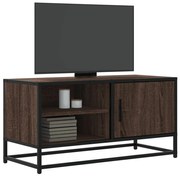 vidaXL Dulap TV, stejar maro, 80x34,5x40 cm, lemn prelucrat și metal