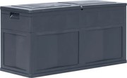 vidaXL Ladă de depozitare de grădină, negru, 320 L