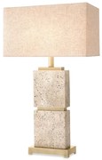 Veioza, Lampa de masa LUX cu baza din travertin Newton