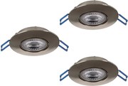 Eglo 300193 - Set 3x spoturi LED încastrate GEDREZ LED/4,9W/230V Ø 9 cm crom