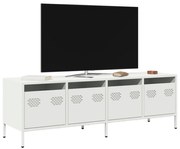 vidaXL Dulap TV, alb, 135x39x43,5 cm, oțel laminat la rece