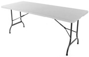 Masă pliabilă de grădină - alb, 180 cm