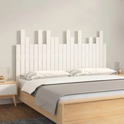 vidaXL Tăblie de pat pentru perete, alb, 146,5x3x80 cm, lemn masiv pin