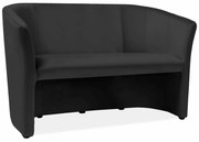 Canapea TM-2 velvet negru/wenge Blu19
