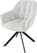 Set 2 scaune pivotante Papillon, boucle alb