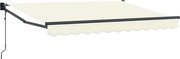 vidaXL Cort electric retractabil Crem 2,5 x 2 m