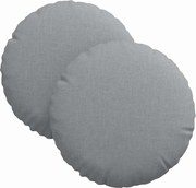 vidaXL Perne de Șezut 2 pcs Gri deschis Ø30 x 13 cm țesătură