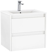 Mobilier de baie Porto 60 inferior cu lavoar alb