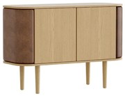 Comodă în culoare naturală/maro deschis joasă cu aspect de lemn de stejar 109x75 cm Treasures – UMAGE