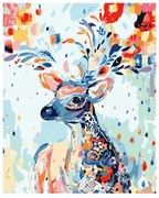 Pictura pe numere cu un cadru "Cerb colorat 3" 50x40 cm