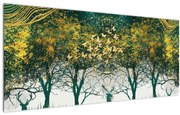 Tablou - Căprioare în pădurea verde (120x50 cm)