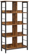Biblioteca TAYLOR 5 rafturi 149x80 cm, rustic maro