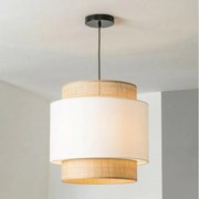 Brilagi - Lustră suspendată CERIA pe cablu, 1xE27/40W/230V, diametru 40 cm, negru/bej/alb
