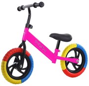 Bicicleta de echilibru fara pedale, 2 - 5 ani, Roz, Roti in 3 culori