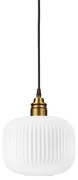 Pendul pe cablu HECTOR, 1xE27/15W/230V, alb/alamă, Ø 20 cm