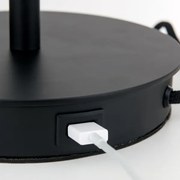 Lampă de masă cu port USB Orion LA 4-1205/1 LUDWIG 1xE27/40W/230V negru