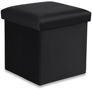 Taburet pliabil negru CUBEXO VELVET M