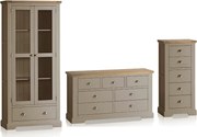 Set lemn masiv gri Living Ives Personalizabil