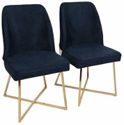 Set de scaune de sufragerie Madrid Dark Blue, 2buc., 2 buc.