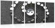 Tablou 5-piese Yin și Yang armonic
