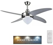 Ventilator LED de tavan LED/15W/230V 3000K/4000K/6400K + telecomandă