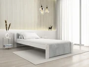Pat IKAROS 90 x 200 cm, beton/alb Saltele: Cu saltele Somnia 18 cm, Somiera pat: Fara somiera