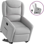 vidaXL Scaun înclinabil vertical din țesătură gri nor