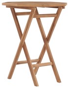 vidaXL Masă de grădină pliabilă, 60 x 60 x 75 cm, lemn masiv de tec