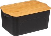 Cutie din plastic cu capac de bambus, 6,5 litri