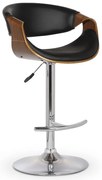 Scaun de bar Weston, negru / lemn natural