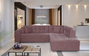 Coltar tapitat, extensibil, 260x80x205 cm, Pieretta R02, Eltap (Culoare: Maro inchis / Cafeniu)