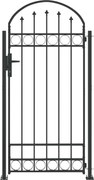 vidaXL Stâlp de gard. cu blocare Gri 200 x 88 x 14 cm Oțel