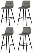 Set de scaune de bar B-X7015 GRN2, 4 buc.